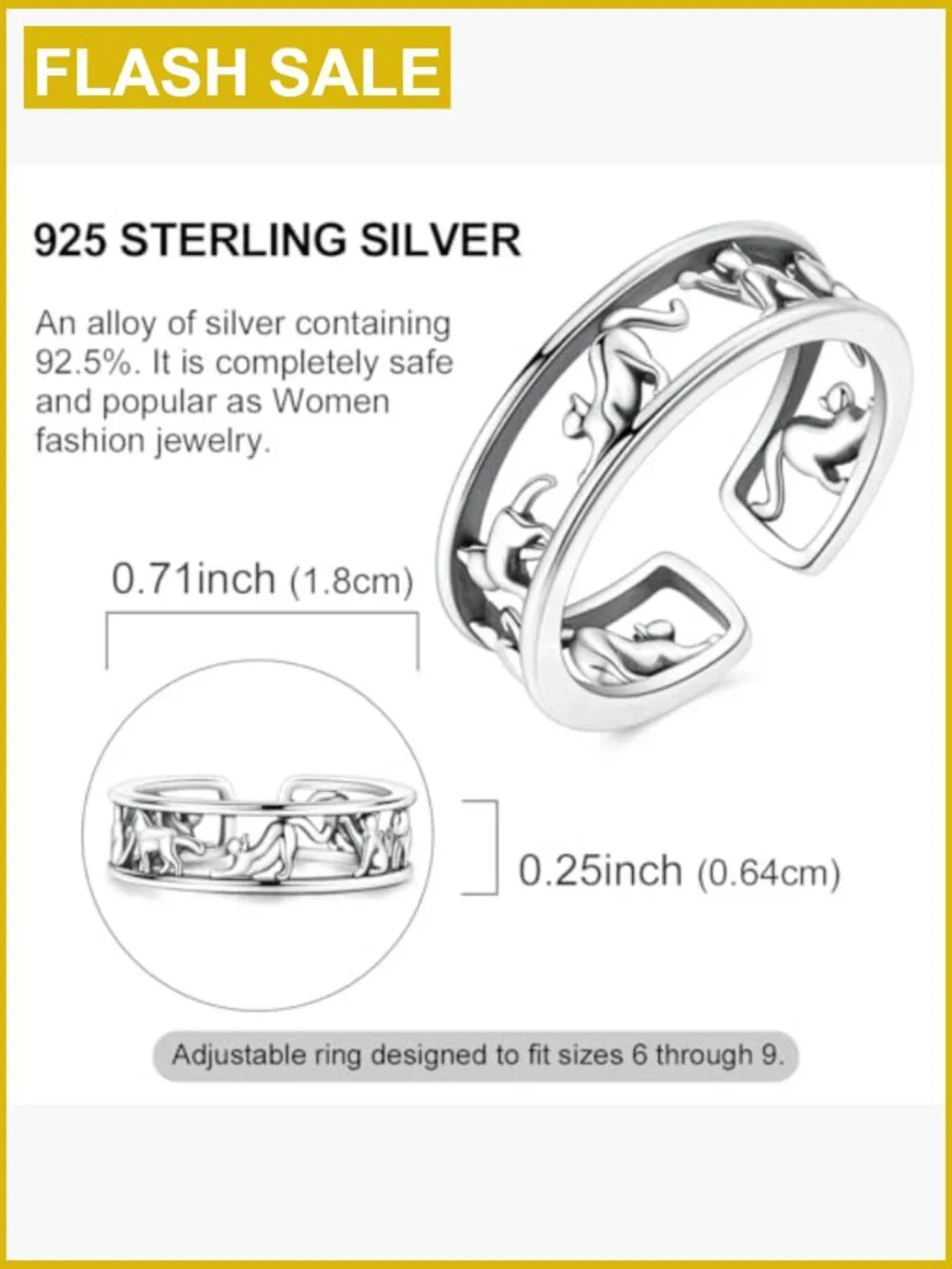 925 Sterling Silver Eternity Ring Cubic Zirconia Sparkly